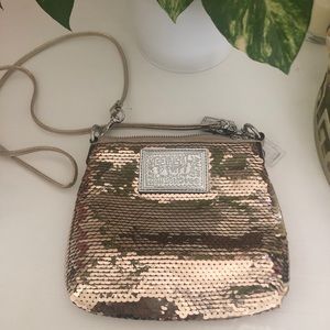 Coach Gold Sequins Crossbody Bag